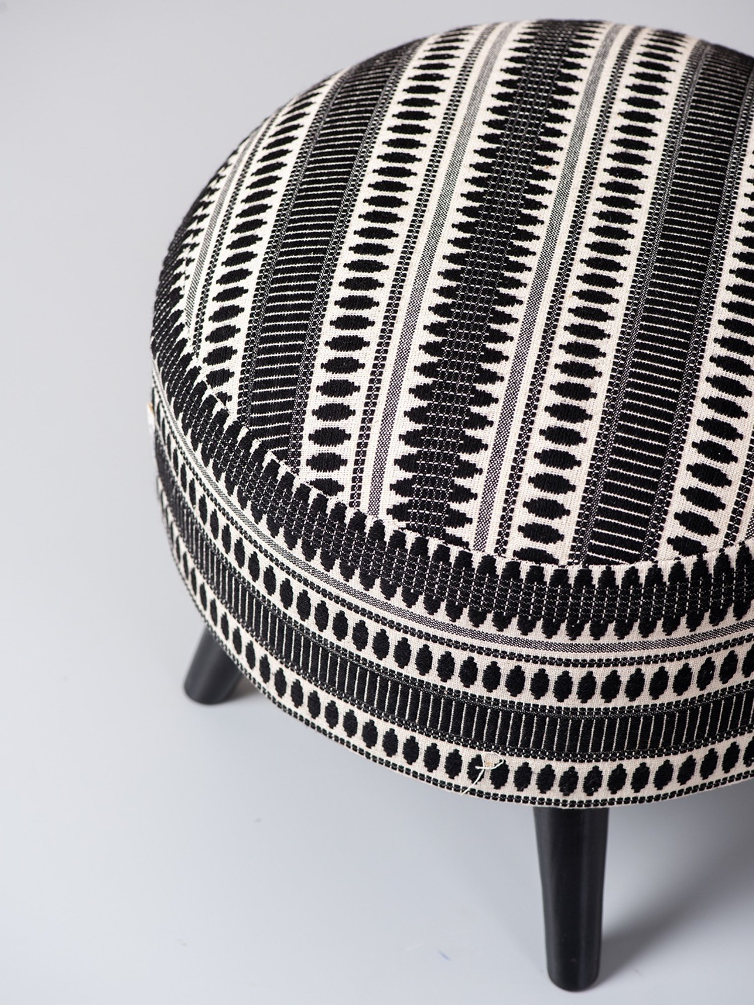 Chumbak French Sahara Solid Mustard Yellow Wood Ottoman