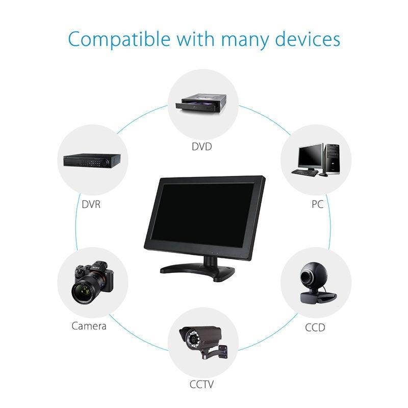 Eyoyo 11.6 Color Video Monitor VGA BNC HDMI AV TV inputAudio for CCTV DVD PC DVR