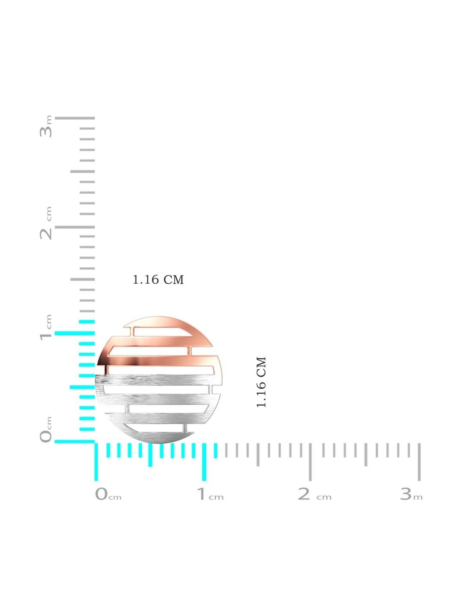 Joyalukkas 950 Platinum Intricate & Rose Gold Earrings