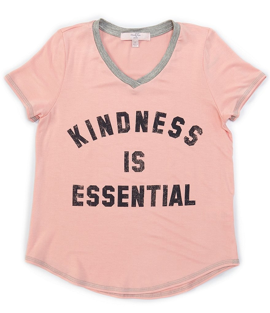 Moa Moa Big Girls 7-16 Short-Sleeve Kindness Is Essential Tee
