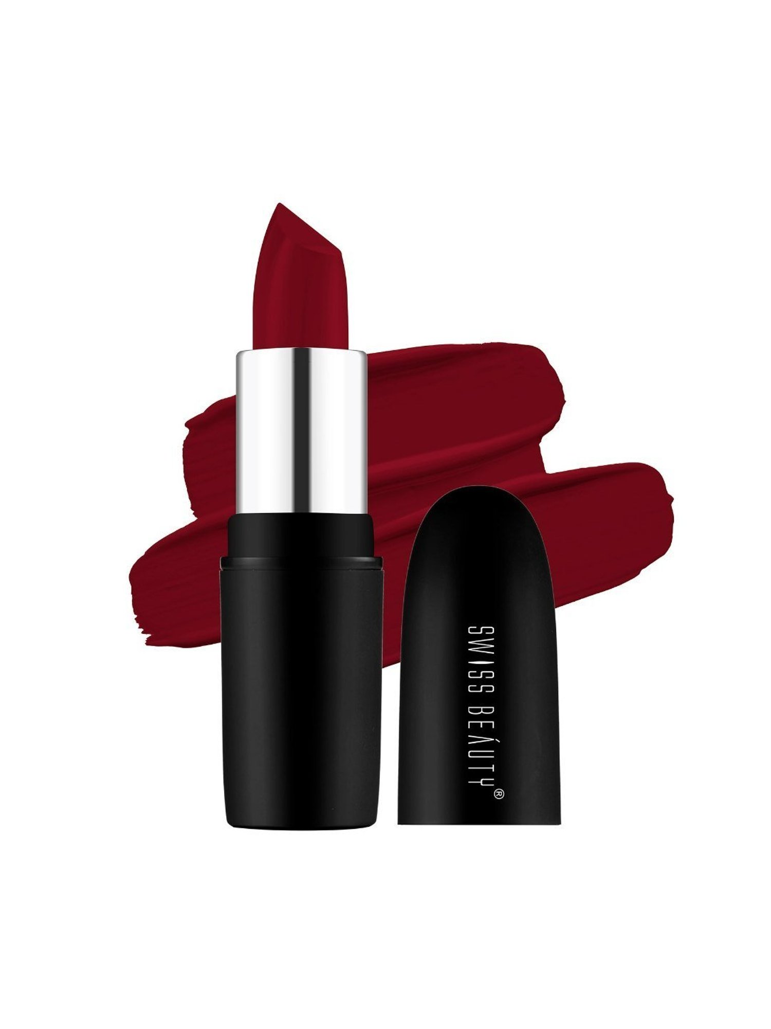 SWISS BEAUTY Pure Matte Lipstick Smoking Red - 3.8 gm