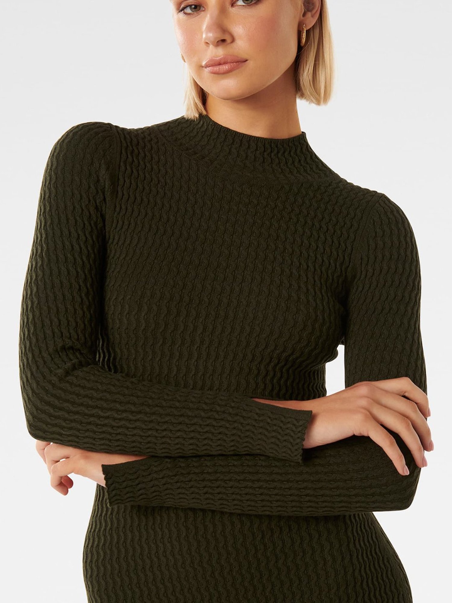Forever New Georgia Textured Column Knit Dress