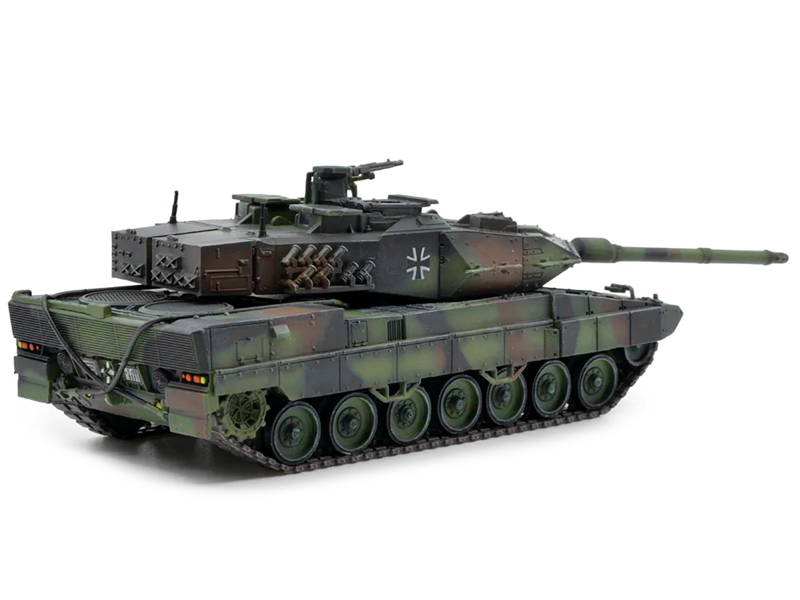 German Kampfpanzer Leopard 2A6EX Main Battle Tank Woodland Camouflage 1/72 Diecast Model by Panzerkampf