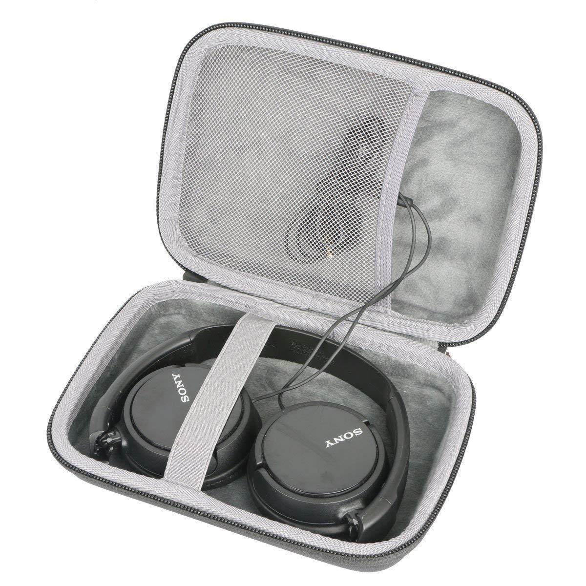 Hard Travel Case for Sony ZX Series MDR-ZX310AP Headband Stereo Headset by co2CREA (Black)