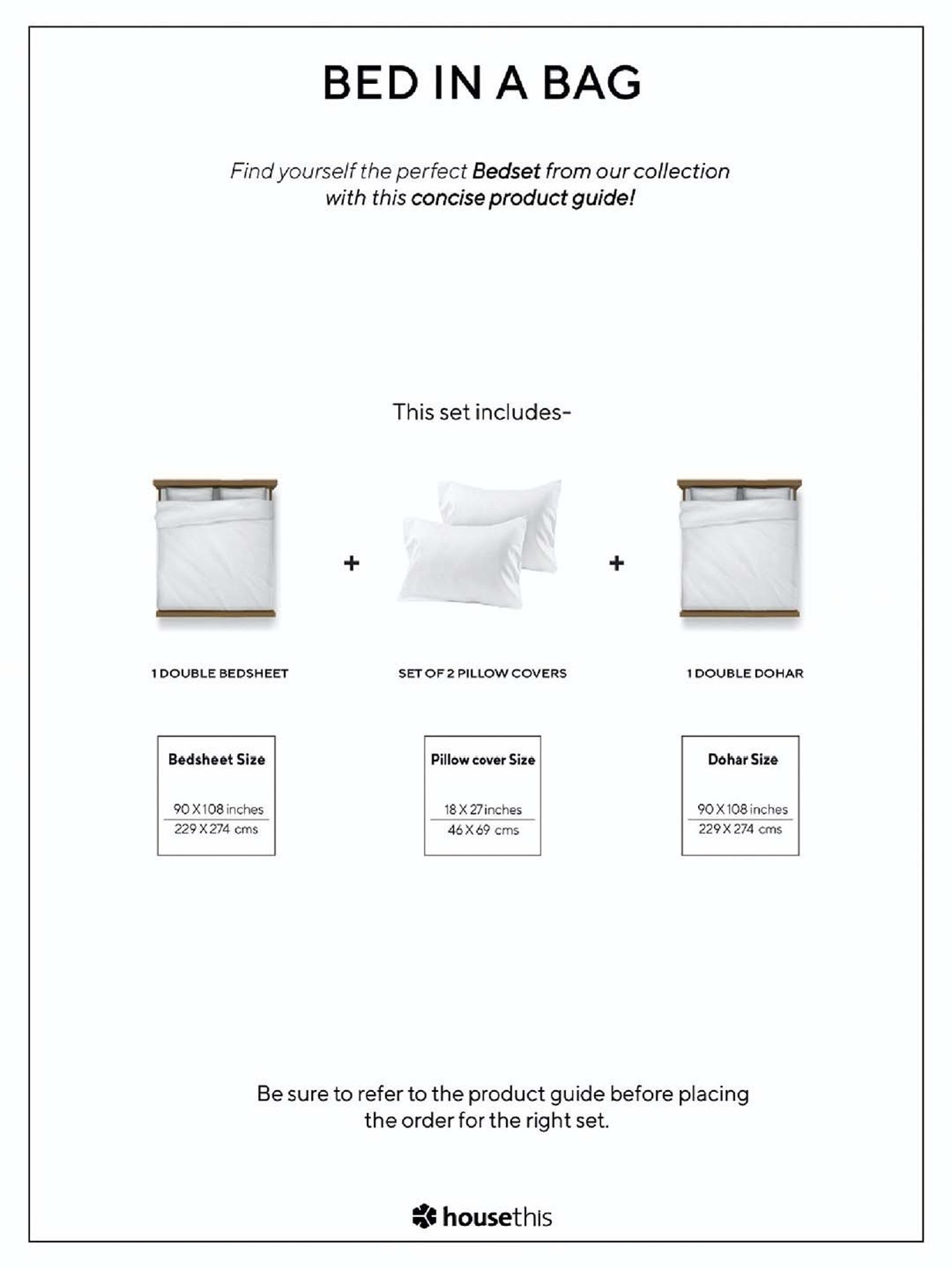 House This Gamathi Rust 150 TC Cotton Double Bedsheet Set