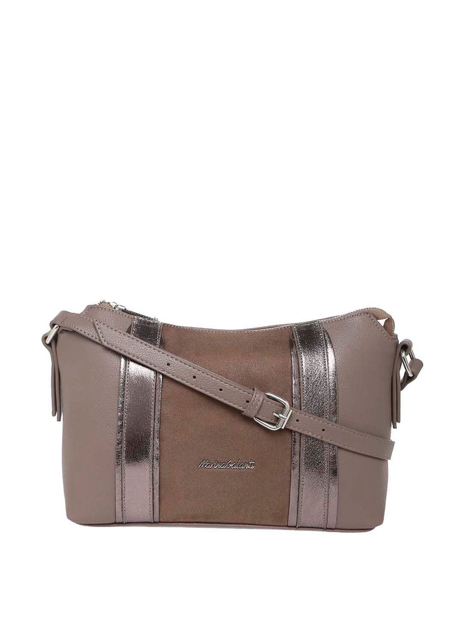 Marina Galanti Brown Solid Medium Sling Handbag