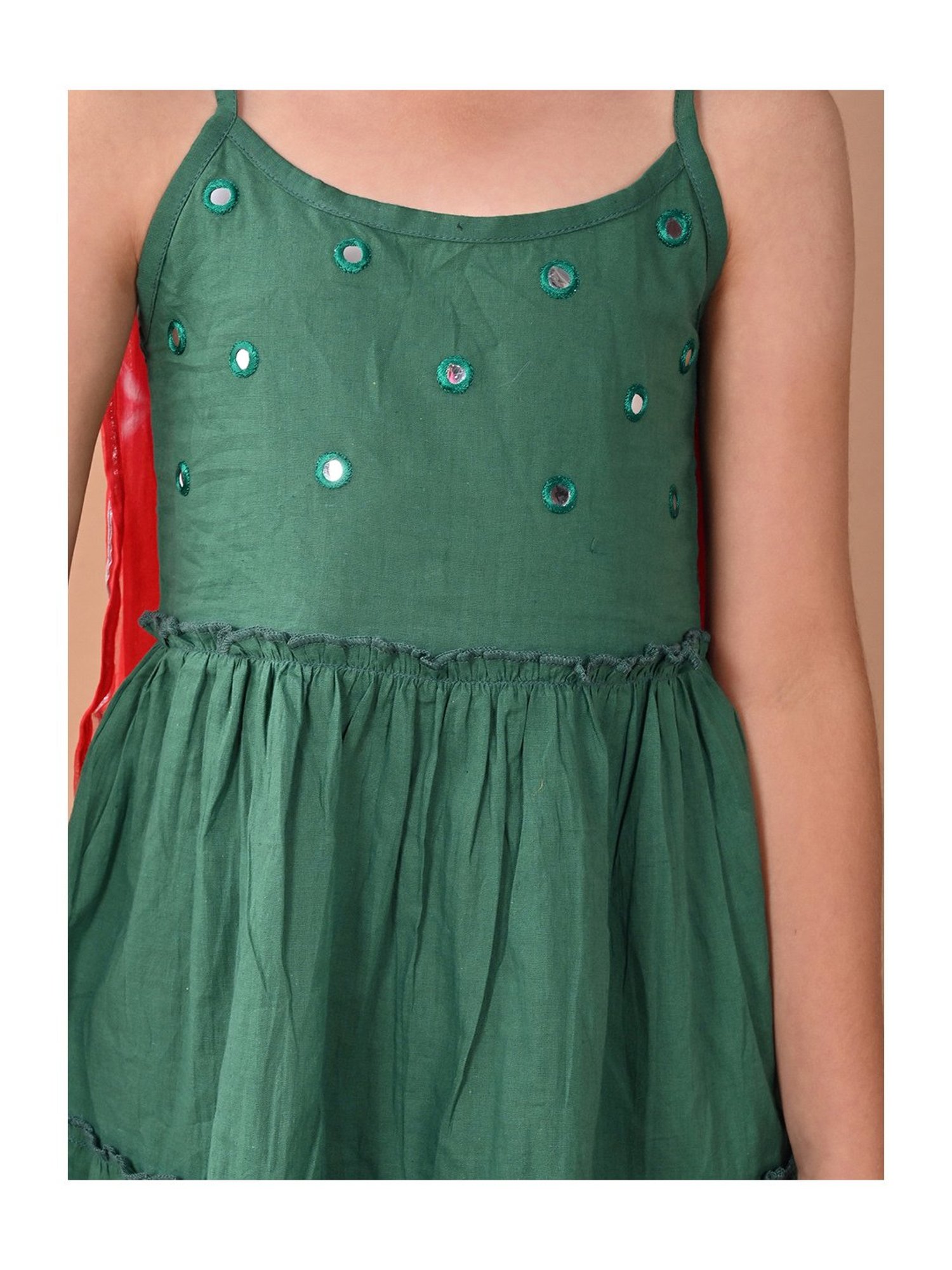 VASTRAMAY Kids Blue & White Cotton Over Dyed Kurta Set