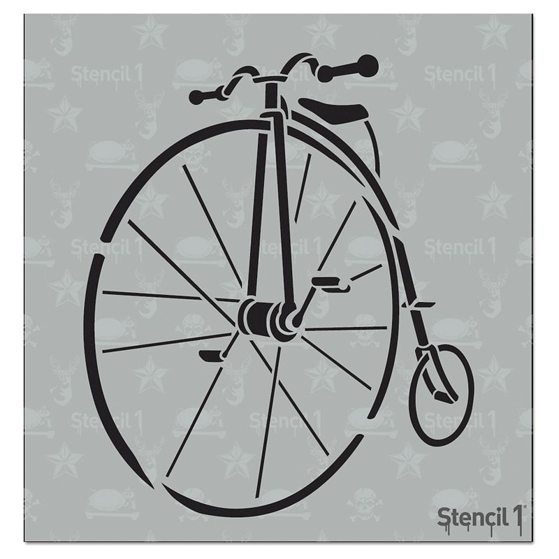 Stencil1 Penny Farthing - Stencil 5.75" x 6"