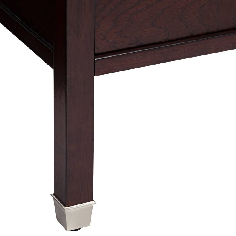 Elm Lane Huntley Espresso 15 1/4" Wide Narrow Chairside Accent Table