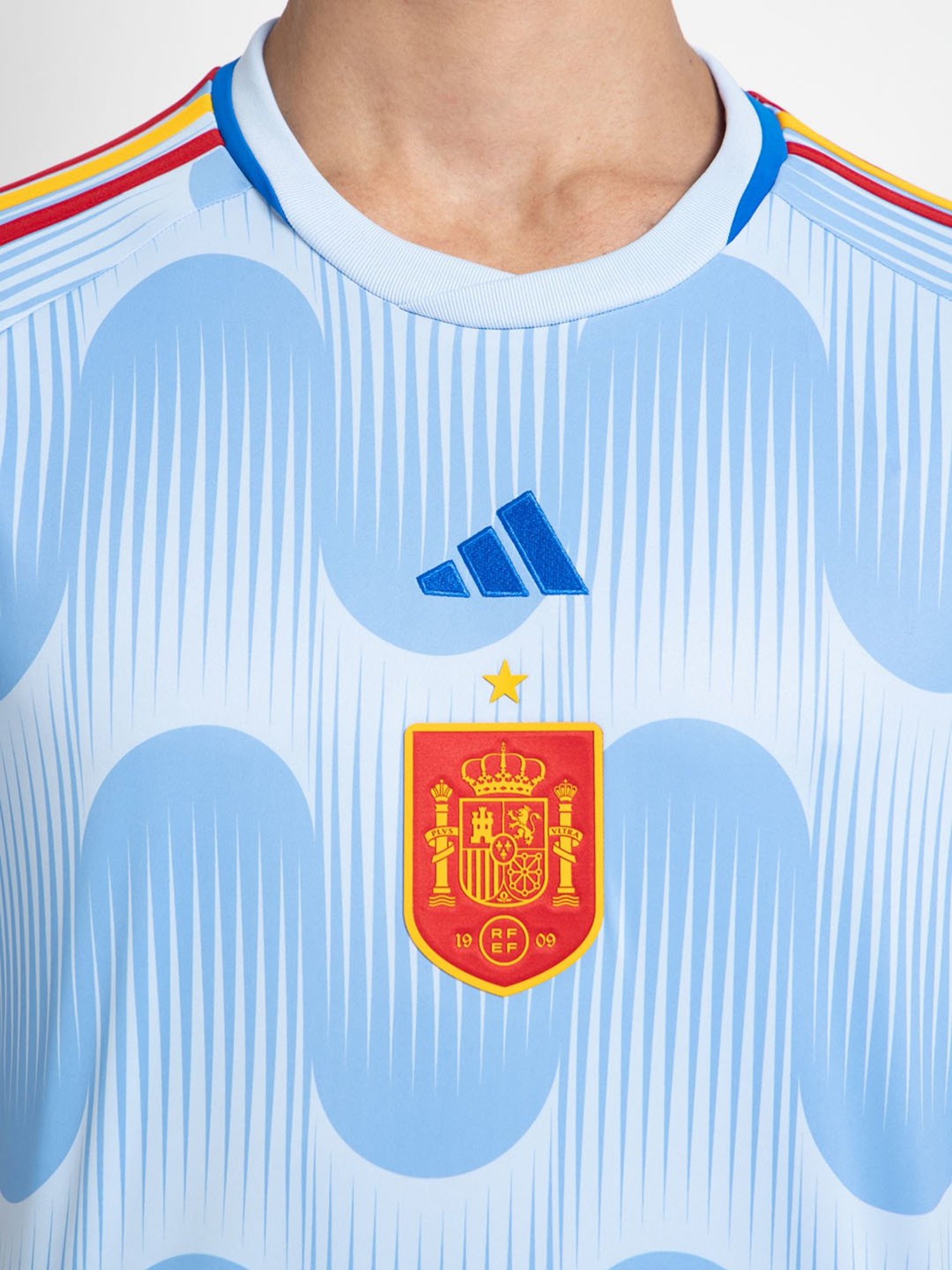 adidas Light Blue SPAIN 22 AWAY Round Neck T-Shirt