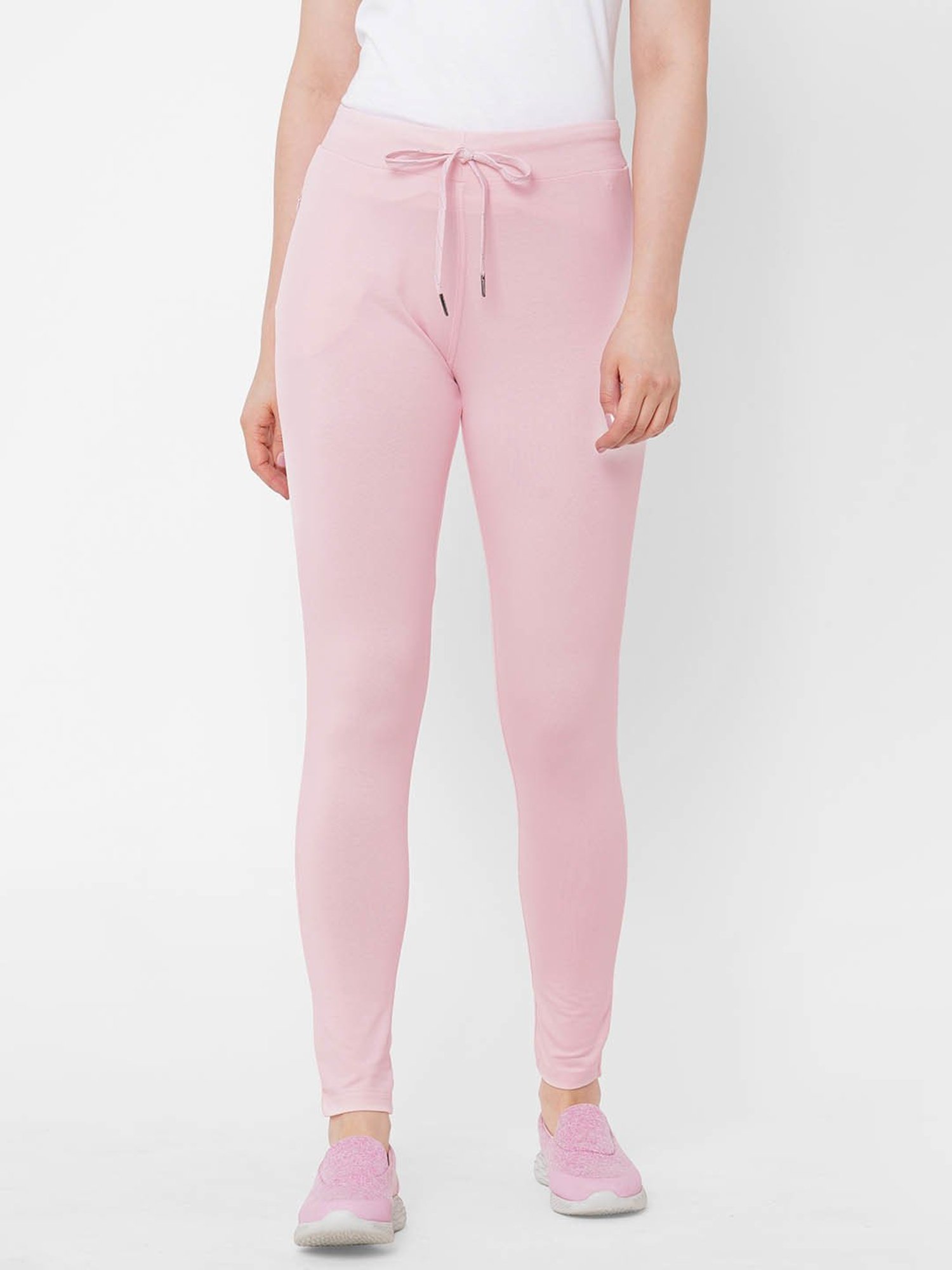 Sweet Dreams Soft Pink High Rise Casual Track Pants