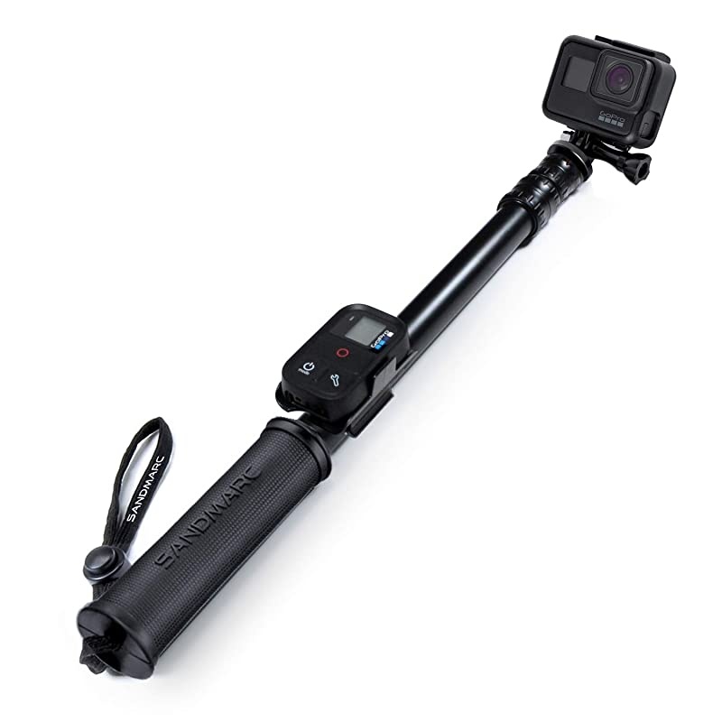 Pole Black Edition 1740 Waterproof Extension Pole Selfie Stick for GoPro Hero 8 Max 7 6 Fusion Hero 5 4 Session 3+ 3 2 HD amp Osmo Action with Remote Clip Mount