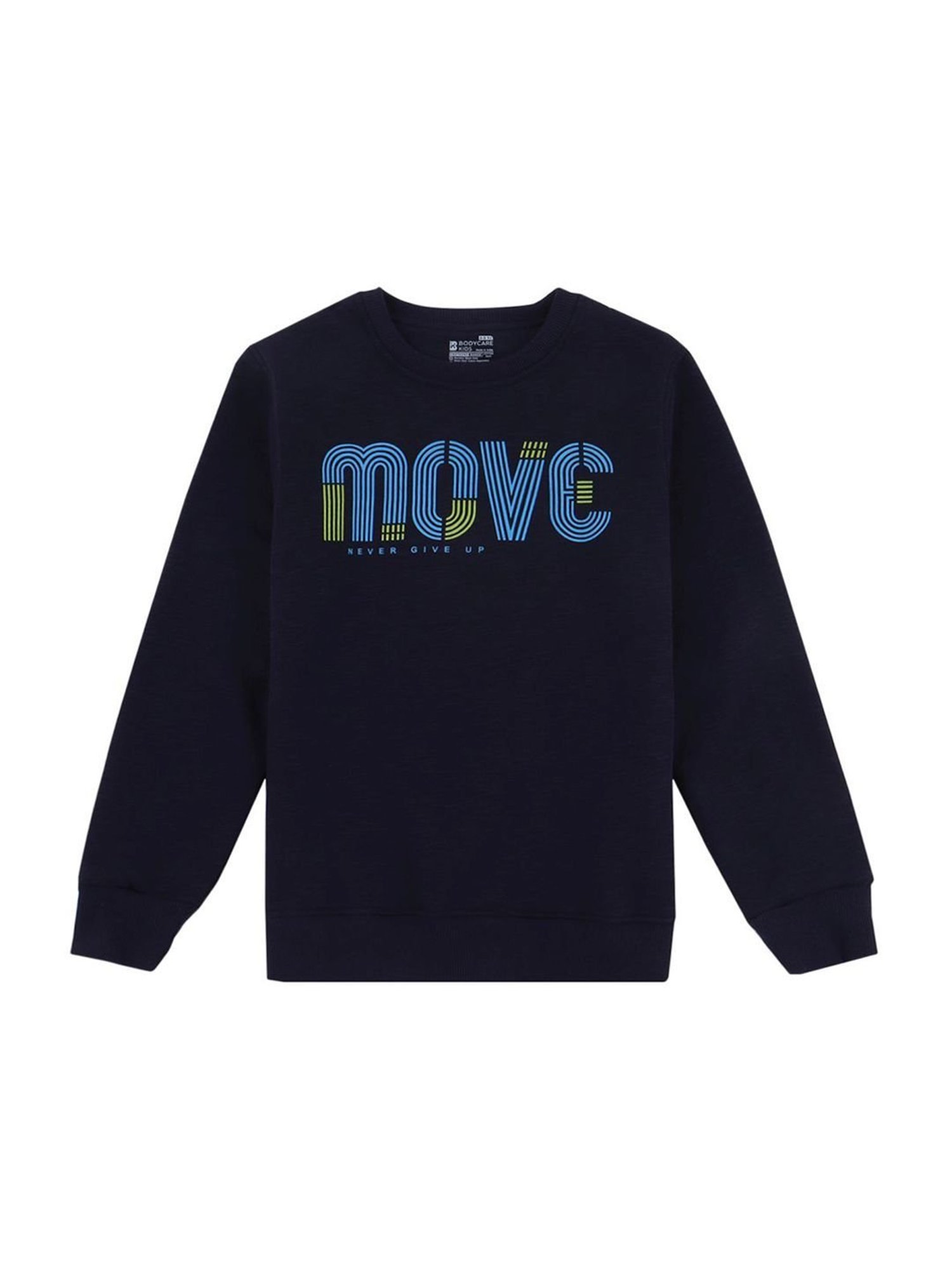 Proteens Kids Navy Printed Full Sleeves Sweatshirt