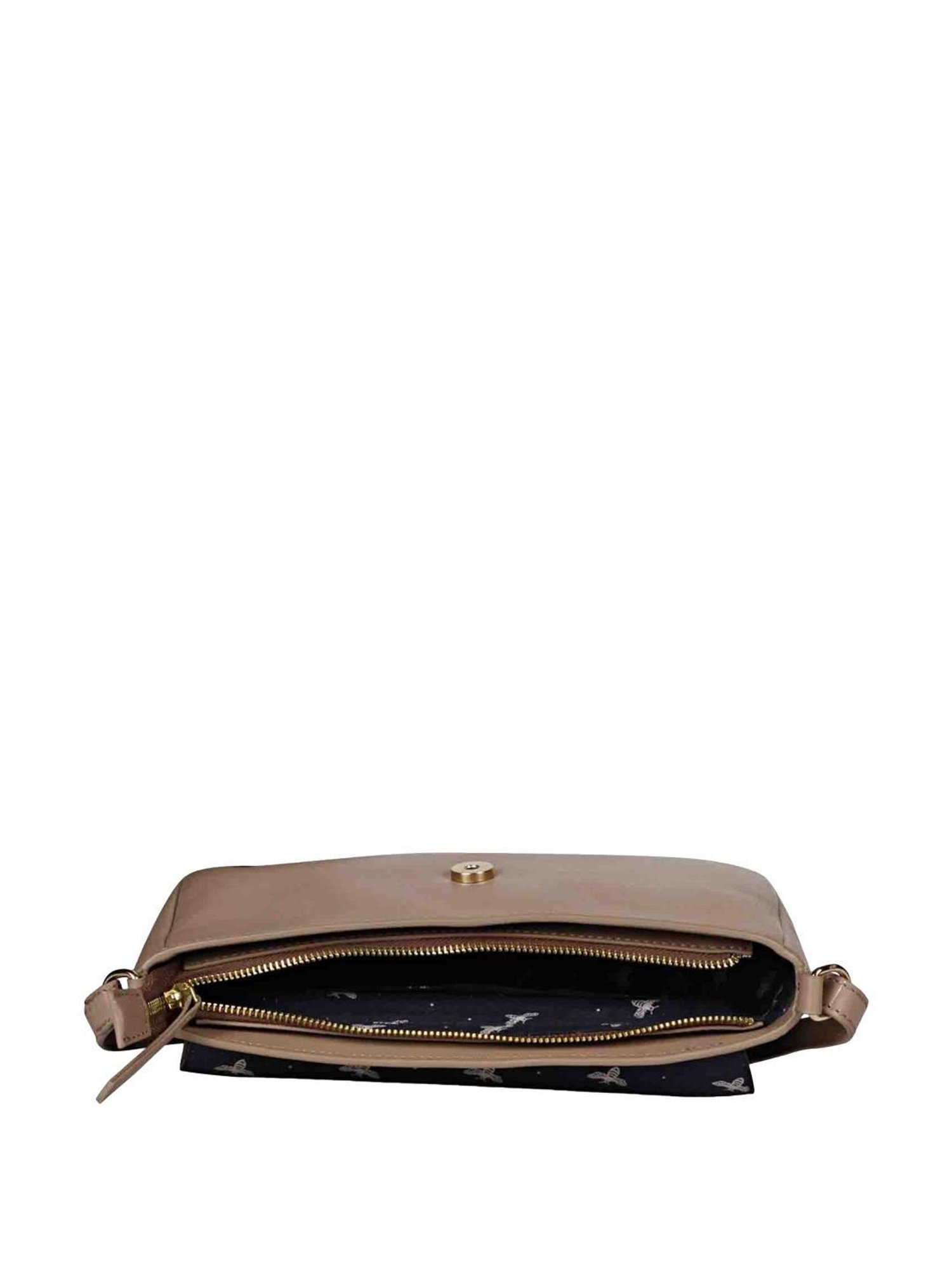 Favore Peach Solid Small Sling Handbag