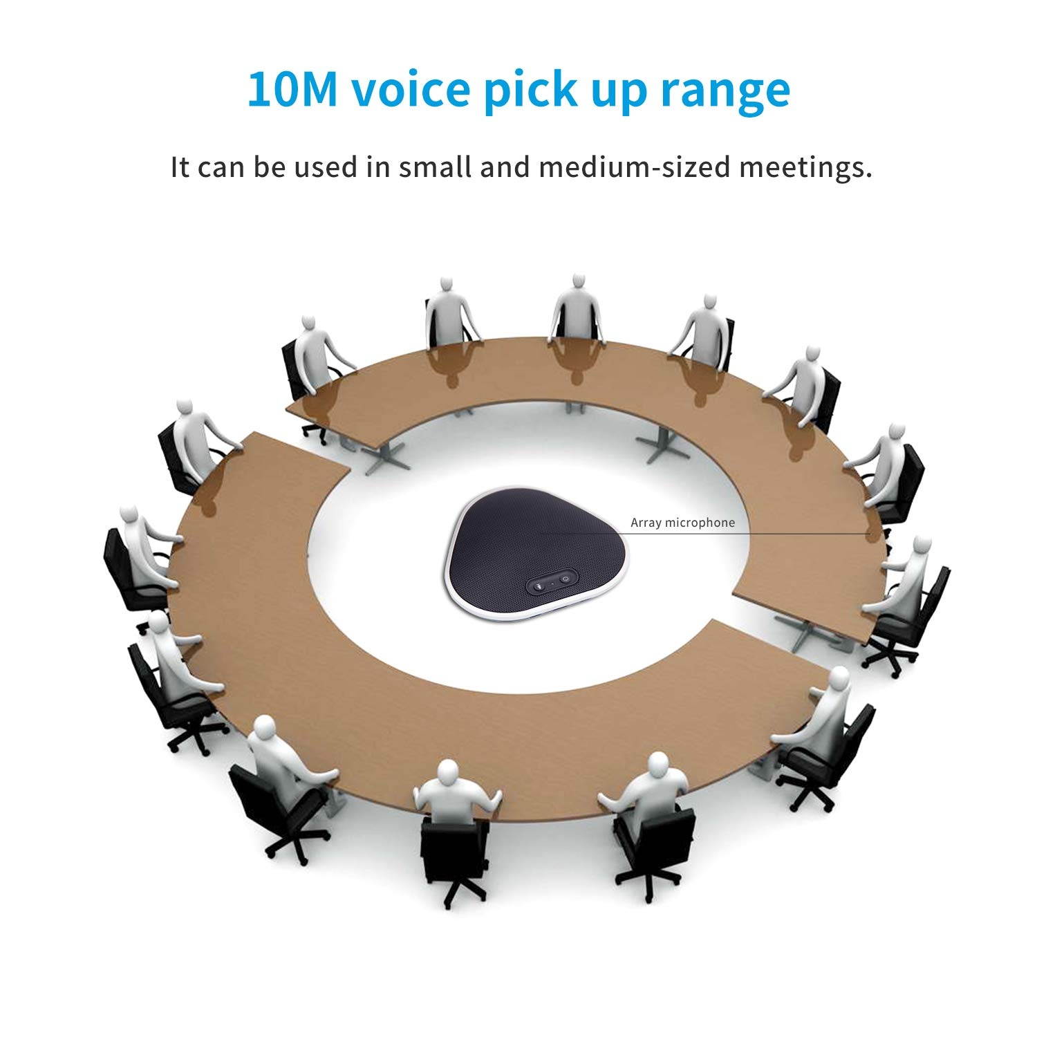 Tenveo AX6 USB Conference Speakerphone for Skype Business Conference Calls (TEVO-AX6)