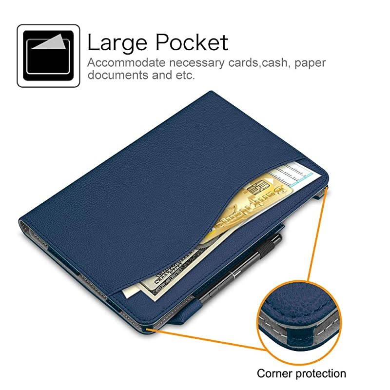 Case for Samsung Galaxy Tab S4 105 2018 Model SMT830T835T837 MultiAngle Viewing Stand Cover with S Pen Protective Holder Auto SleepWake Feature Navy