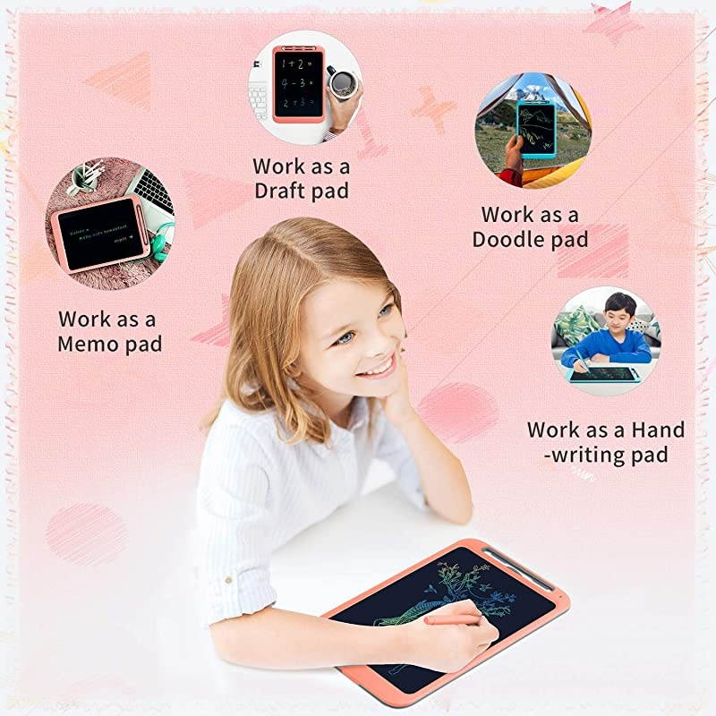 LCD Writing Tablet 12 inch Colorful Screen Electronic Writing amp Drawing Doodle Board Kids Drawing Tablet Writing Pad amp Memo Board for Kids and Adults