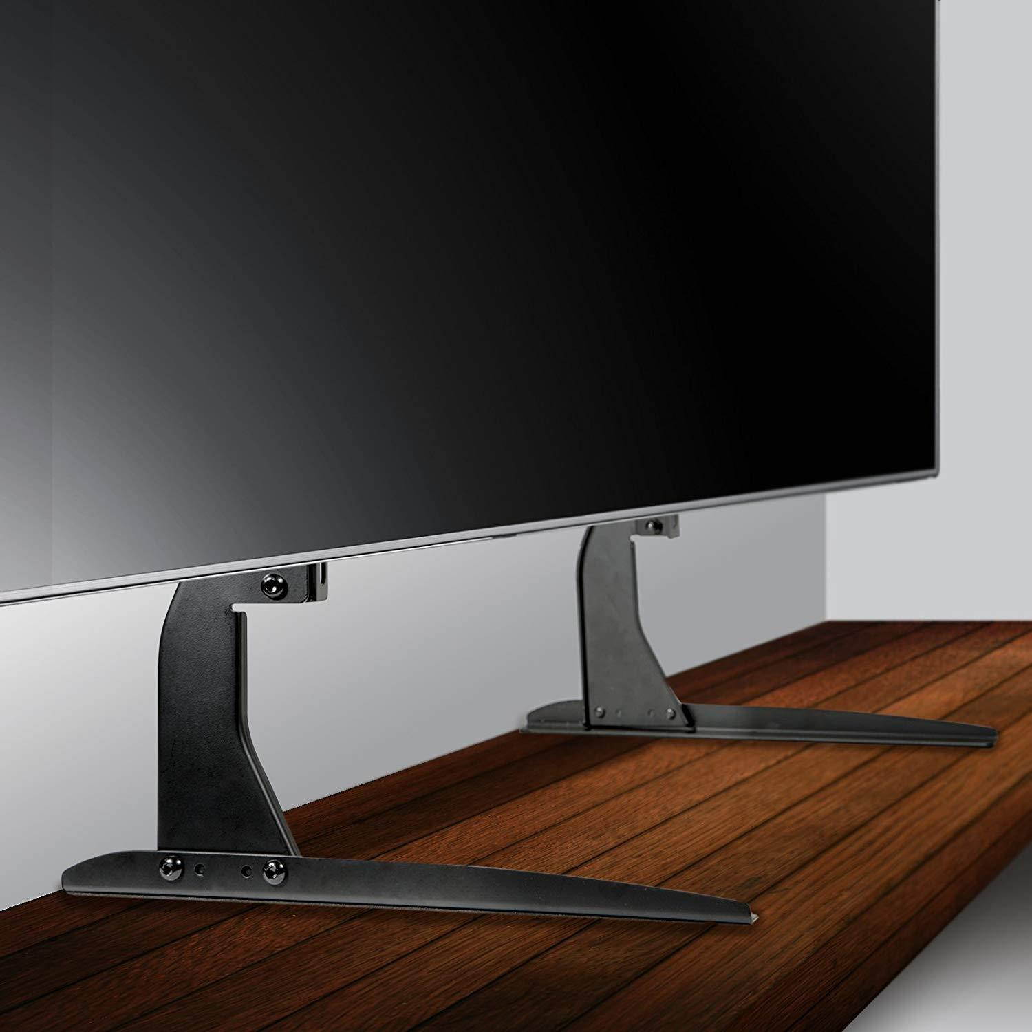 Mount Factory Modern Tabletop TV Stand - Universal Flat Screen Base Replacement for 24" 32" 40" 42" 50" 55" 60" 65" Screens