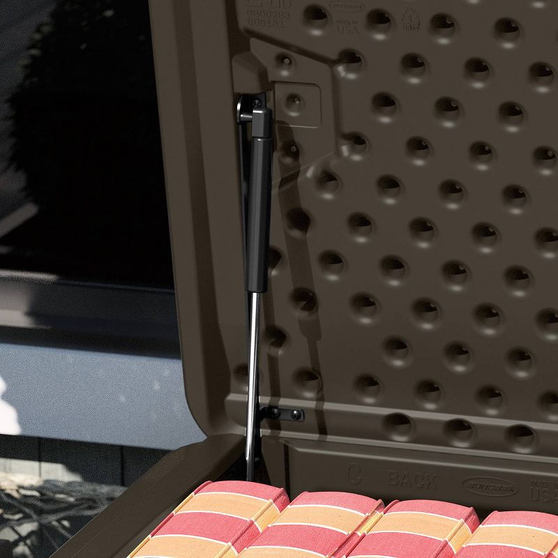 134gal Resin Java Wicker Deck Box Brown - Suncast