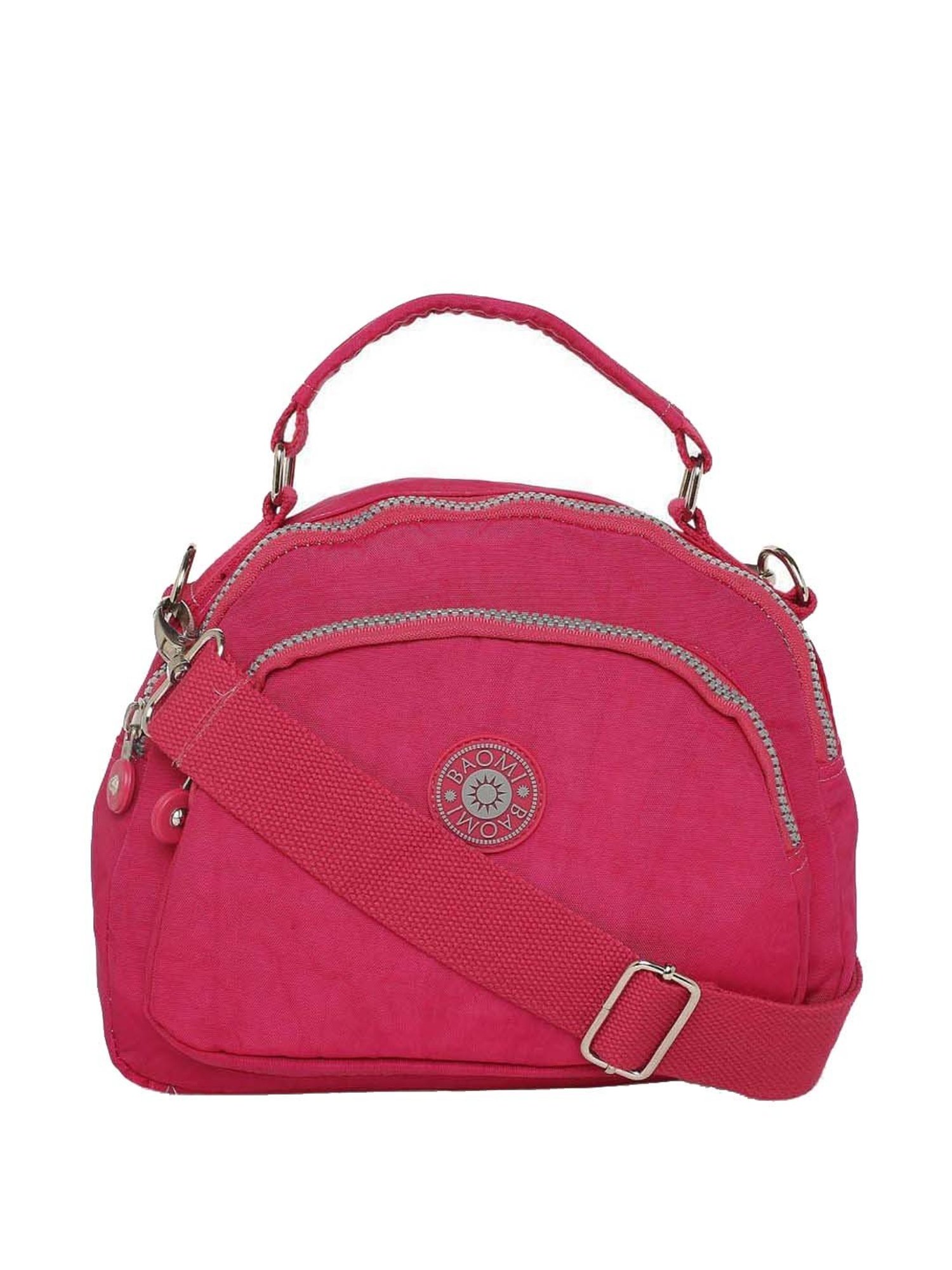 Baomi Pink Solid Medium Cross Body Bag