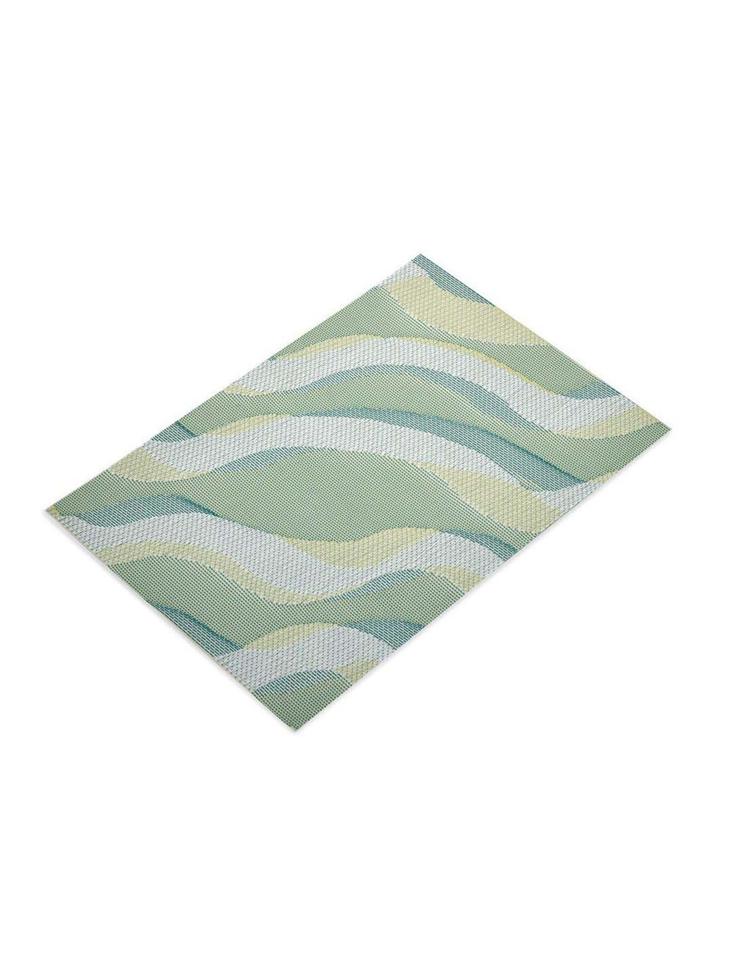 @home Green Pvc Abstract Design Table Placemat - Set of 6