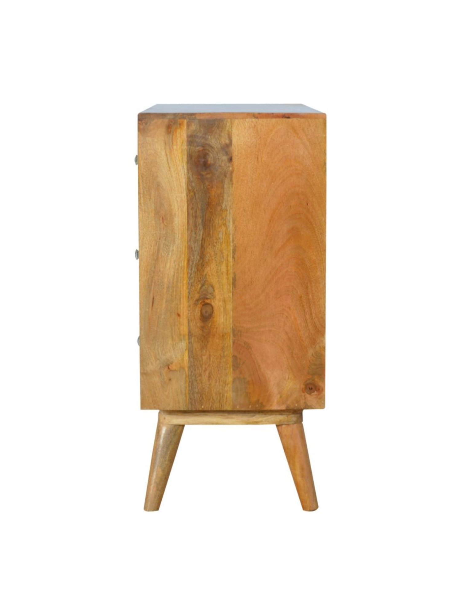 Fabindia Brown Sheesham Wood Textured Cabinet