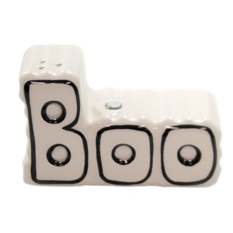 Tabletop 4.5" Cat And Boo Salt/Pepper Halloween Spooky Magnetic Cosmos Gifts Corp.  -  Salt And Pepper Shaker Sets