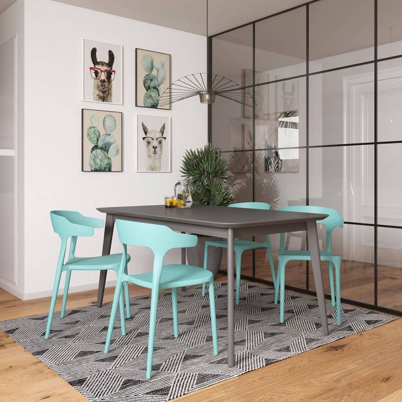 Felix 4pk Indoor/Outdoor Stacking Chairs - Aqua Haze - Novogratz