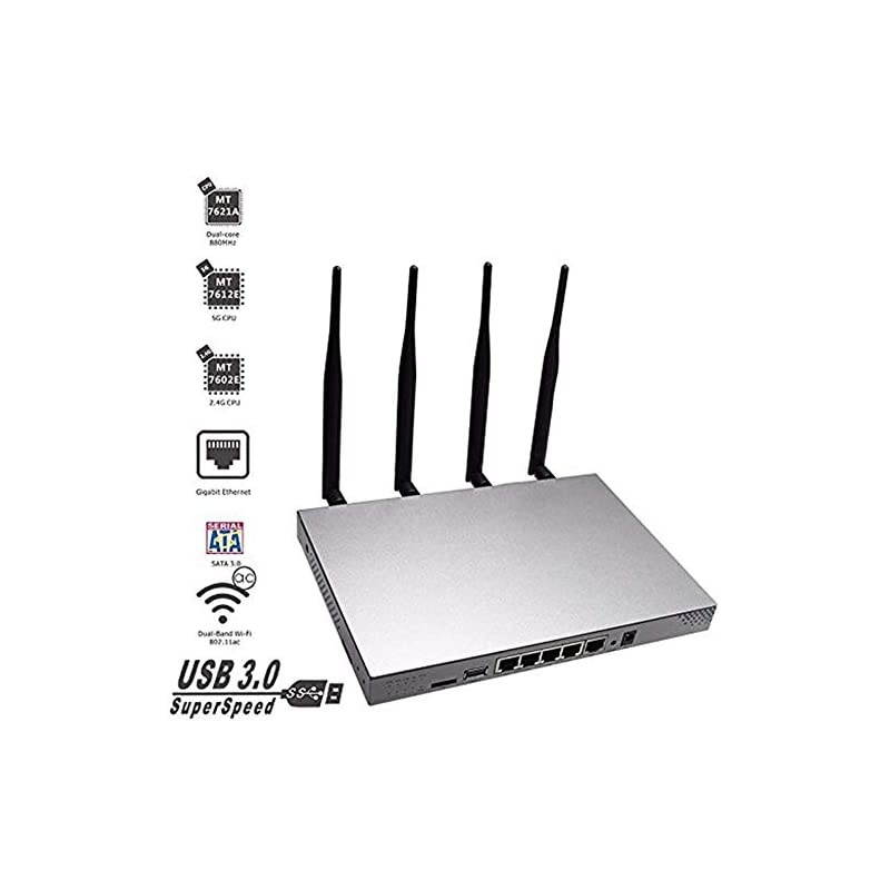 1200Mbps 802.11 AC Dual Band 2.4GHz-5GHz OpenWrt WiFi Wireless Router MT7620A+MT7612E 16MB/Flash+128MB/RAM
