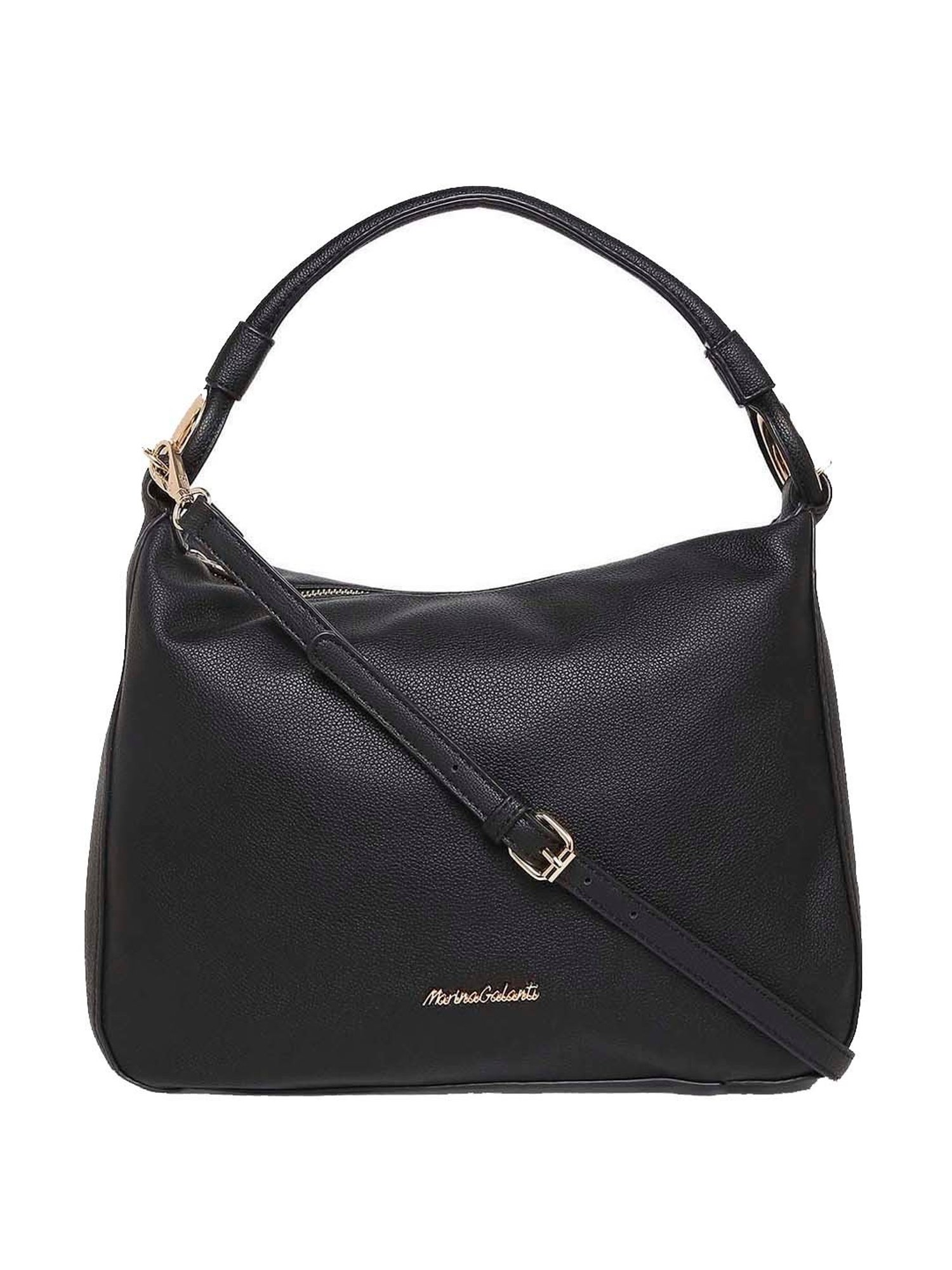 Marina Galanti Black Solid Medium Hobo Handbag