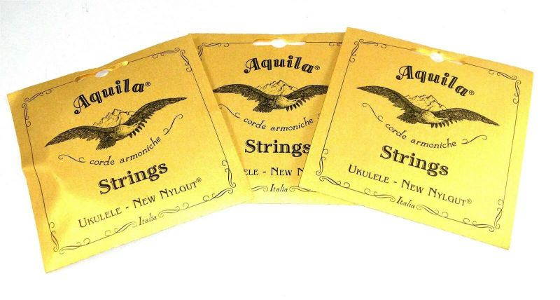 Aquila Ukulele Strings 3 Pack  Concert Regular Nylgut Made in Italy