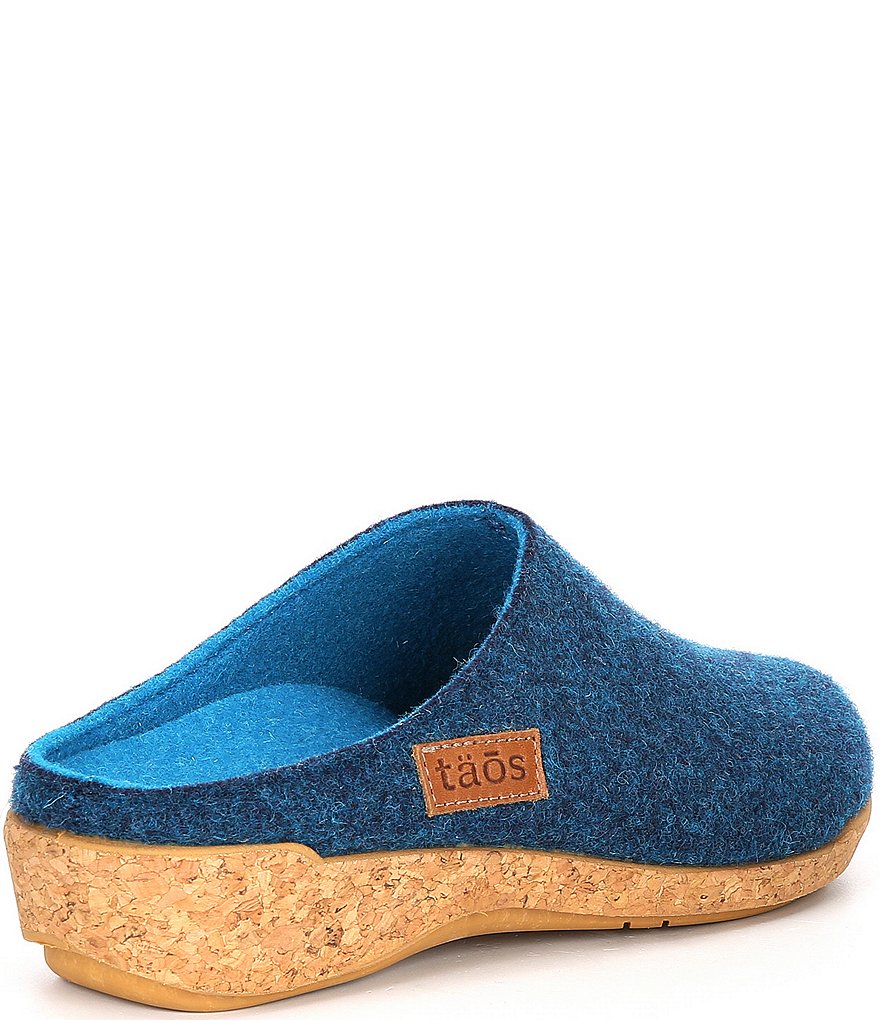 Taos Footwear Woollery Wool Cork Wedge Clogs
