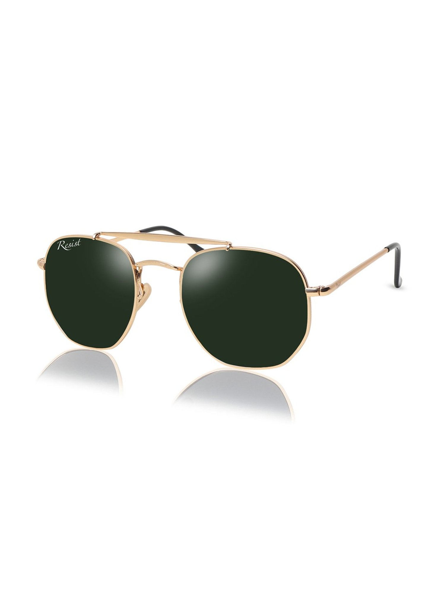 Resist Eyewear Green UV Protection Unisex Sunglasses