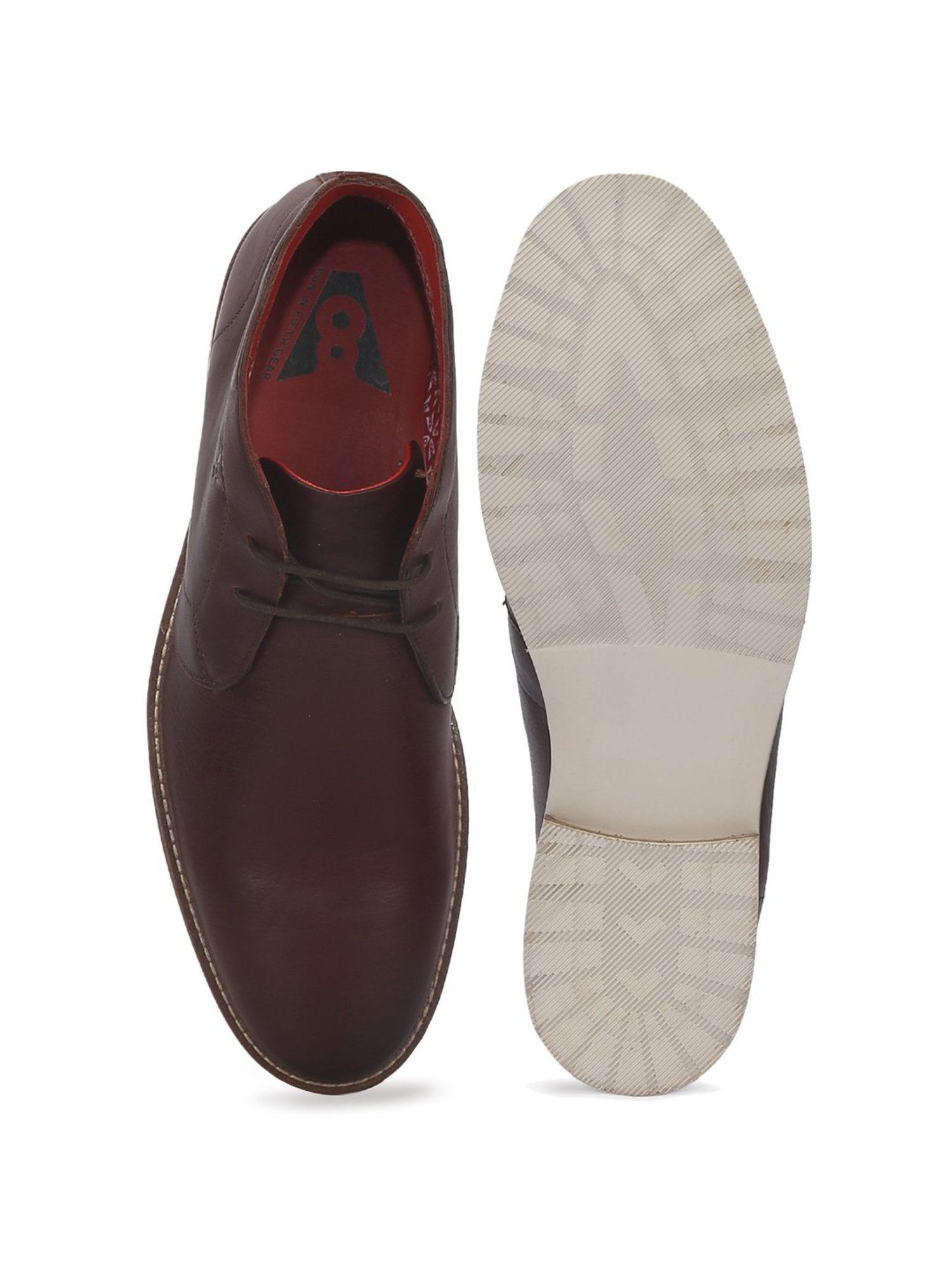 V8 by Ruosh Men's Venice Brown Derby Boots