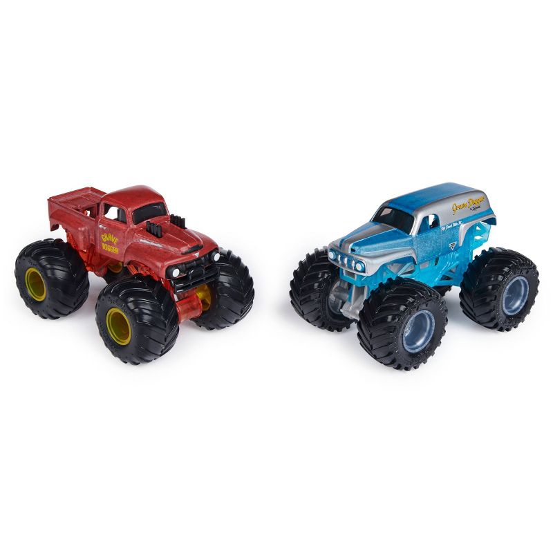 Monster Jam Official Grave Digger vs. Grave Digger (1982 Retro) Color-Changing Die-Cast Monster Trucks - 1:64 Scale