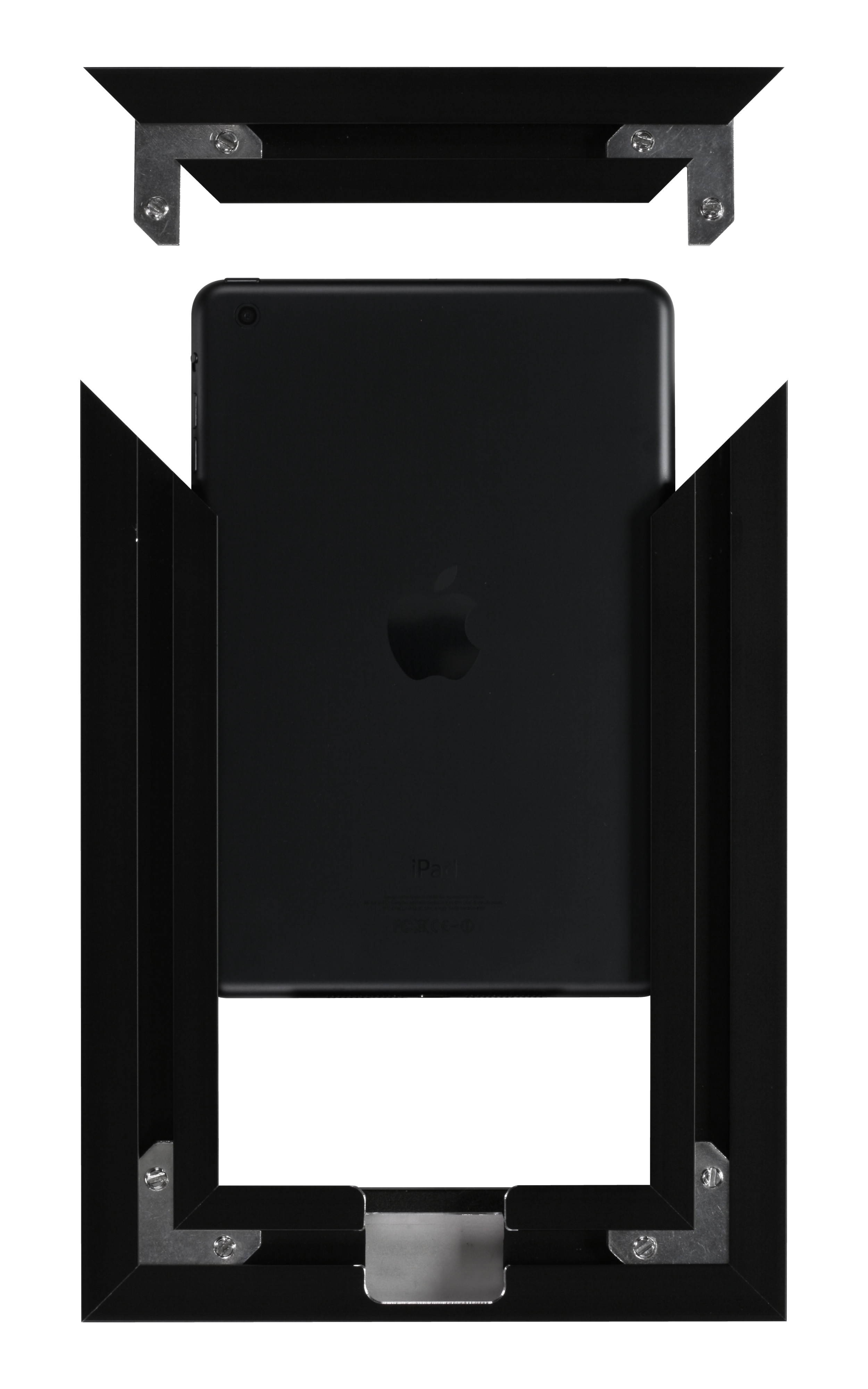 VidaMount iPad Mini On Wall Metal Frame - Florentine Black