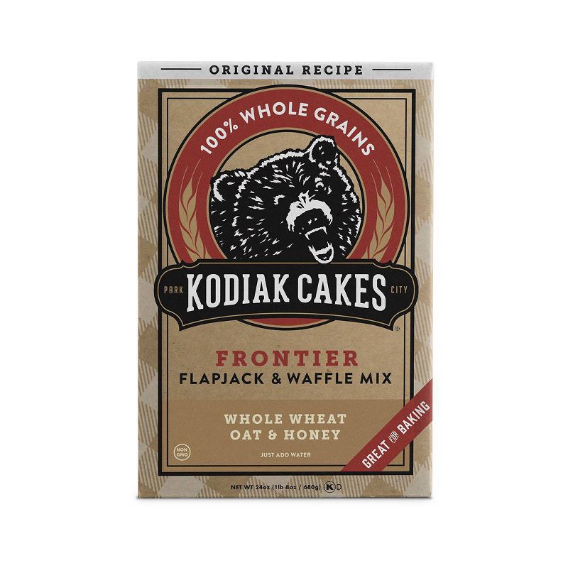 Kodiak Cakes Whole Wheat, Oat & Honey Flapjack & Waffle Mix - 24oz