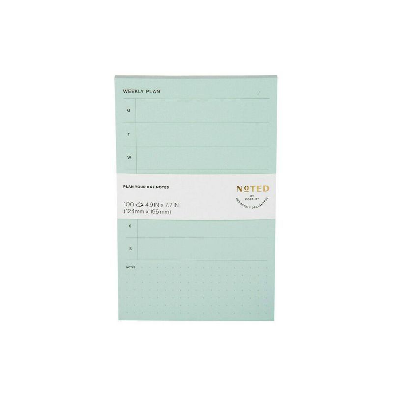 Post-it Weekly Planner Notepad - Light Green