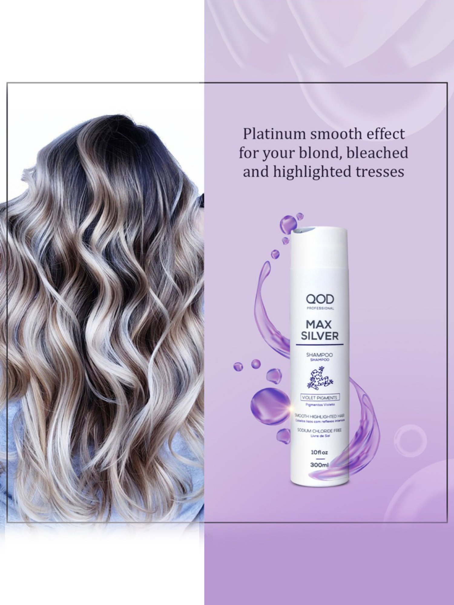 QOD Professional Max Silver Shampoo - 300 ml