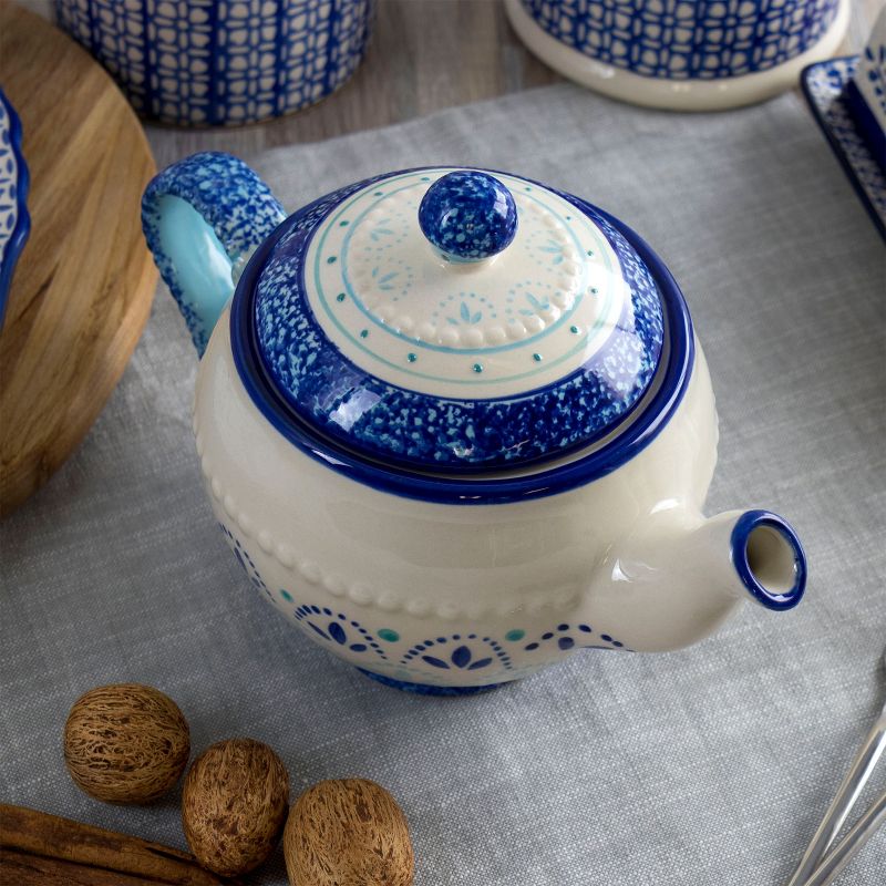 Meritage Navis 9.5 Inch Ceramic Teapot with Lid