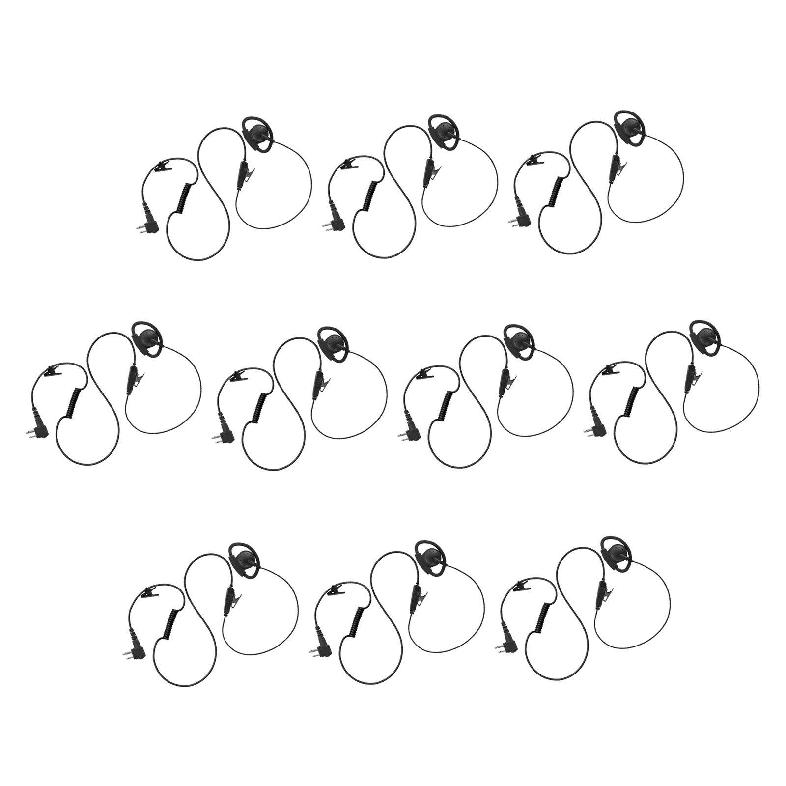 10 pcs Dual Pin D-Sharp Earhanger PTT for Motorola RMV2080 RMU2080D RMU2080