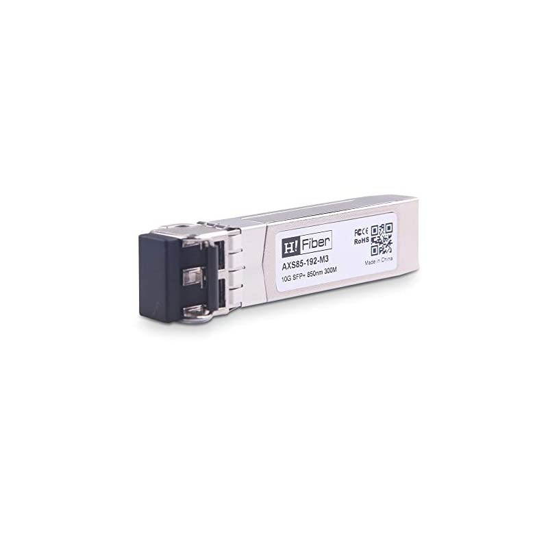 SFP+ SR Transceiver, SFP+ to LC Multimode Module Compatible for Cisco SFP--SR, Ubiquiti, Meraki MA-SFP-B-SR, Netgear, QNAP, D-Link, TP-Link, Supermicro, Mikrotik, 850nm, Duplex LC, 300m, DDM