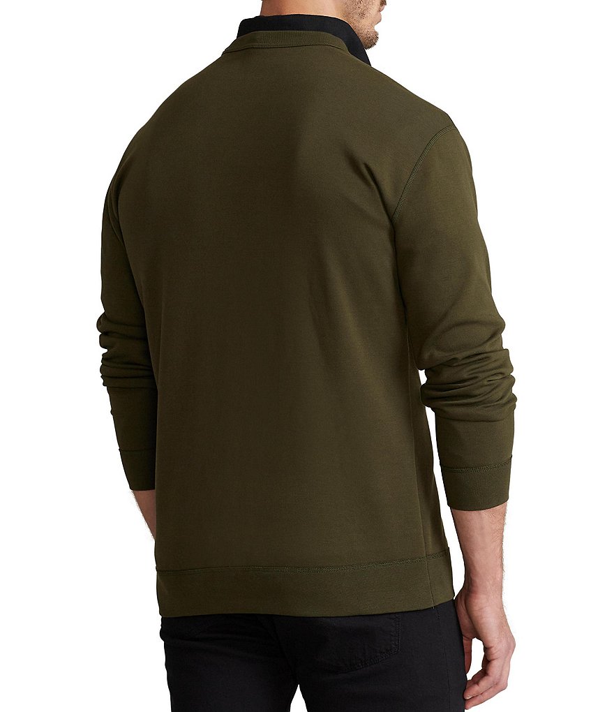 Cutter & Buck Big & Tall Traverse Stripe Performance Stretch Half-Zip Pullover