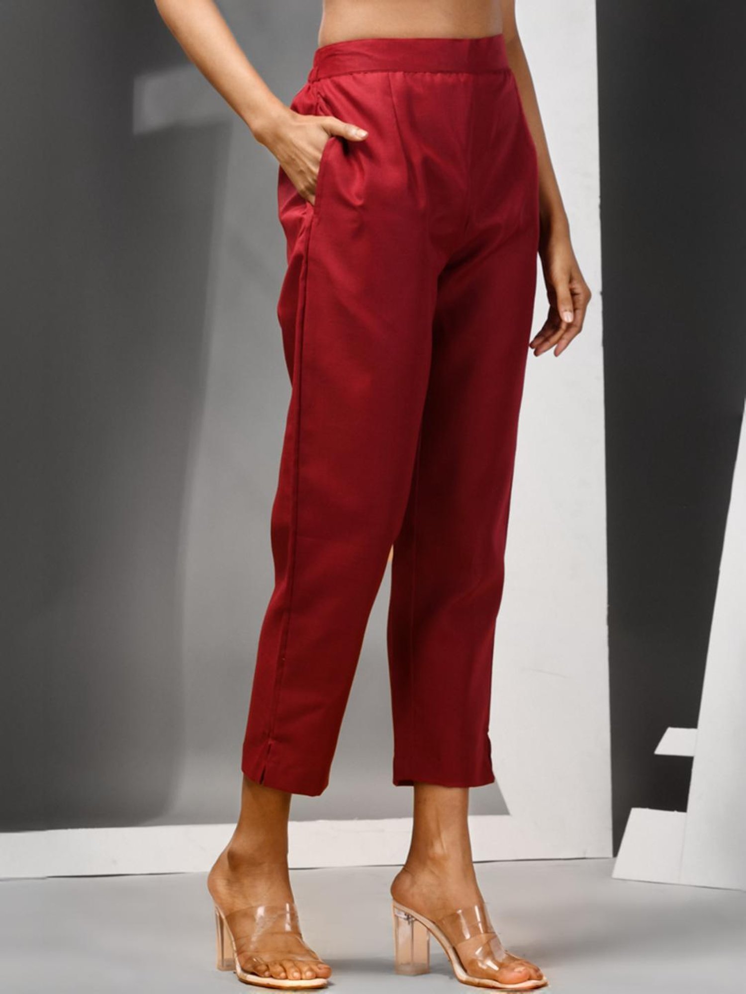 Charukriti Blue & Red Cotton Printed Kurta Pant Set With Dupatta