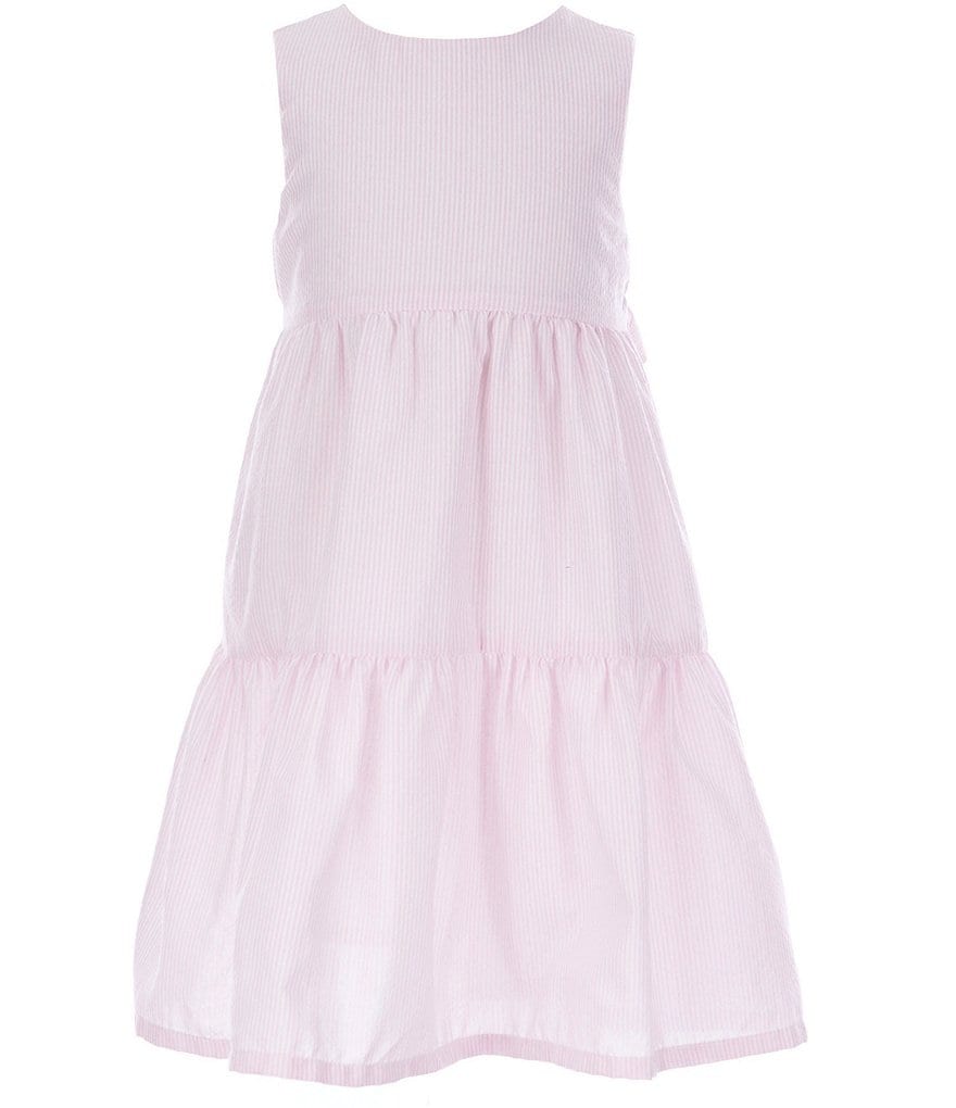 Edgehill Collection Little Girls 2T-6X Stripe Seersucker A-Line Dress