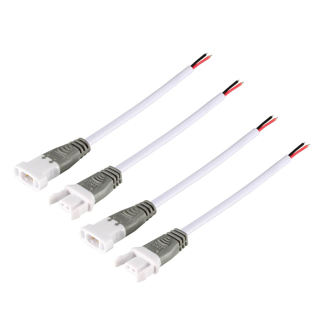 2 Pairs Waterproof Male to Female Connector Cable 2Pin for LED Light Strip Gray