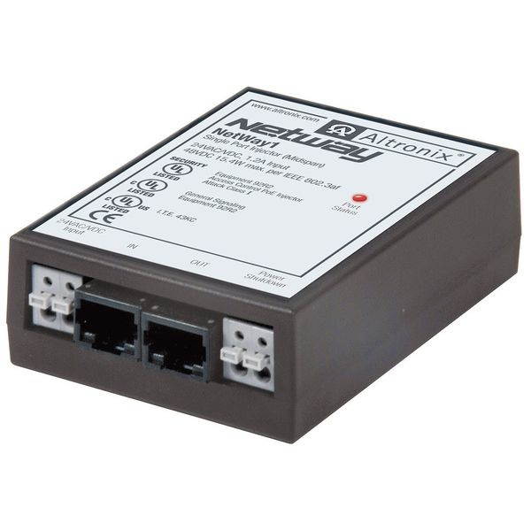 ALTRONIX NetWay1 Midspan Power Injector SING.PORT MIDSPAN POE INJECTOR 15.4W IEEE 802.3af