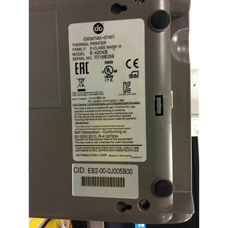 EB2000J005B00 E4204B Mark III Desktop Printer DT SERUSB 203 DPI 5 IPS 64 MB Flash 16 MB DRAM Tear Edge Standard Font Auto Emulation External AutoRanging Power Supply