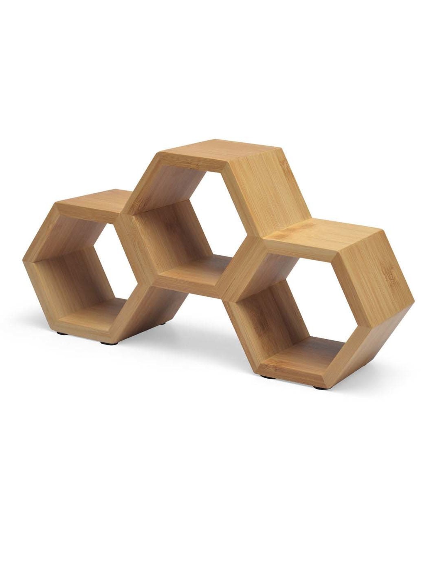 @home Brown Bamboo 3-In-1 Kitchen Rack