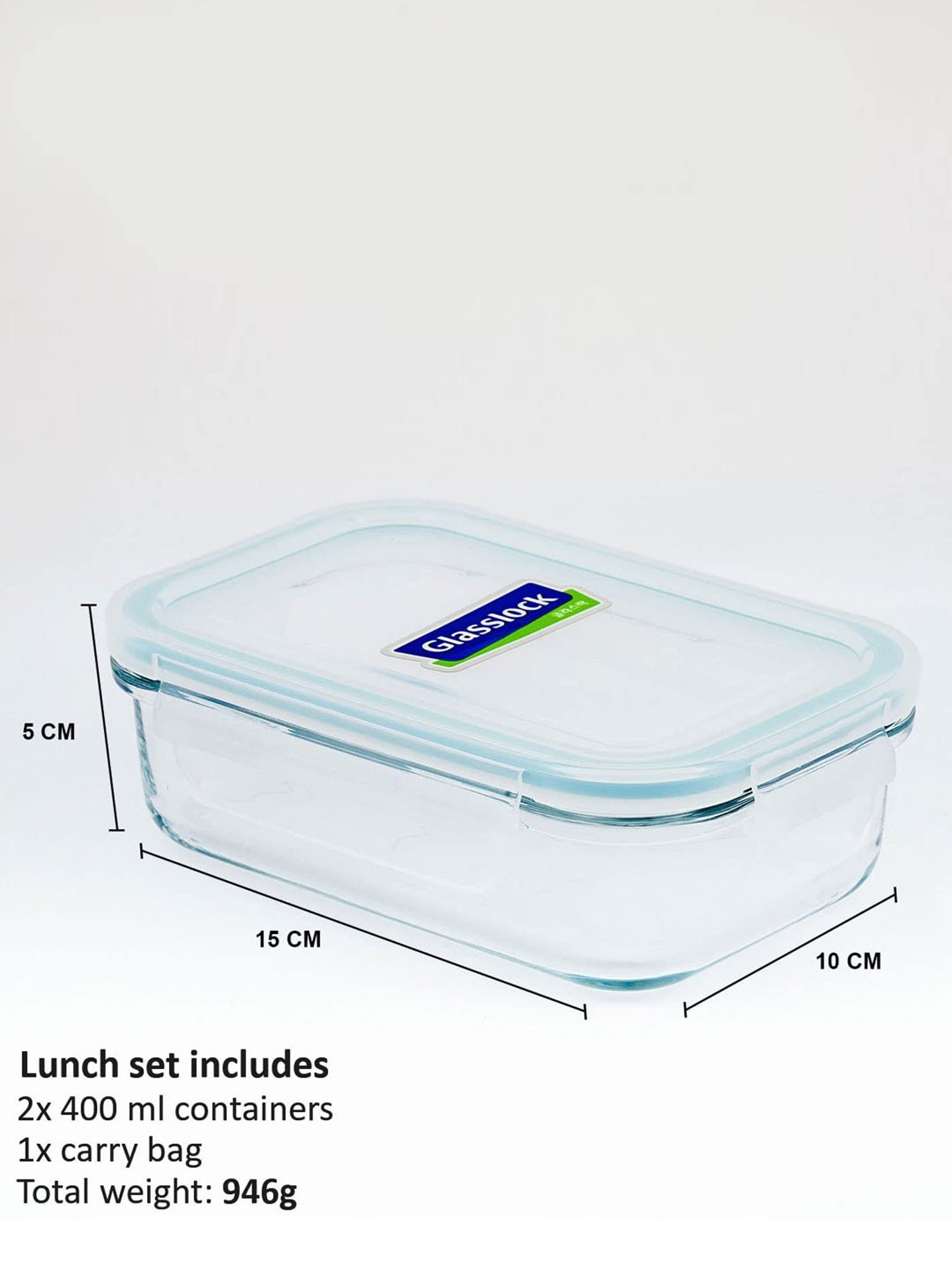 Glasslock Transparent Glass 400 ml Jars and Container